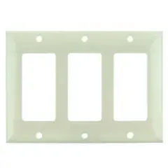 SUNLITE 3 Gang Decorative Plate Almond Color E303A