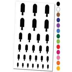 Popsicle Pop Temporary Tattoo Water Resistant Fake Body Art Set Collection Purple