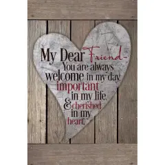 Dexsa My Dear Friend...New Horizons Wood Plaque