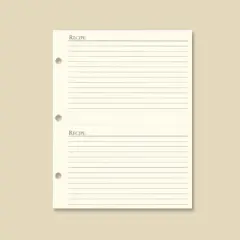 Gallery Leather Recipe book to write your own recipes - 3 Ring Recipe Binder With Protective Plastic Sleeves, Blank Cards, 25 Pocket Pages and Ivory Cards, Refillable - 9.25 x 8 " Card 4x6 item#14699