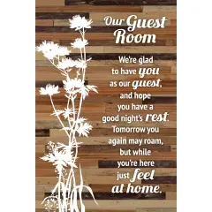 Dexsa Our Guest Room Wood Plaque Easel - 6" x 9"