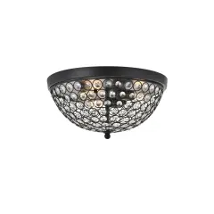 Taye 3 light Matte Black Flush Mount