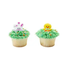 Duck and Bunny Cupcake Rings, 12ct