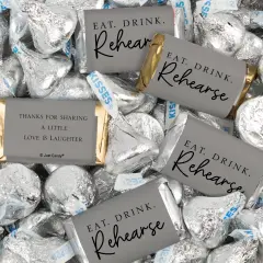 124 Pcs Wedding Rehearsal Dinner Candy Favors Miniatures Chocolate & Kisses (1.52 lbs)