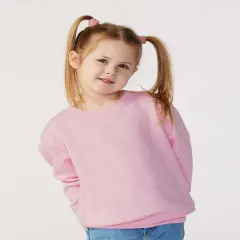 Rabbit Skins&reg; Toddler Fleece Crewneck Sweatshirt - 3317 Pink