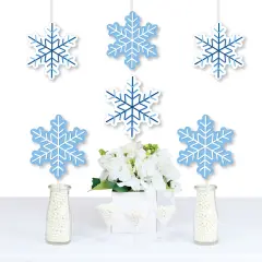Big Dot of Happiness Blue Snowflakes - Decorations DIY Winter Holiday Party Essentials - Set of 20