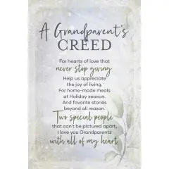 Dexsa Grandparent's Creed Wood Plaque 6x9
