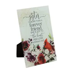 Dexsa A Sister is More Glass Plaque with Easel - 6"x9"
