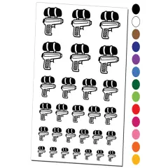 Toy Water Gun Pistol Temporary Tattoo Water Resistant Fake Body Art Set Collection Purple