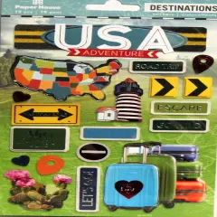 Paper House USA Adventure Dimensional Stickers