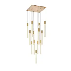 Weston 13 lights pendant in satin gold