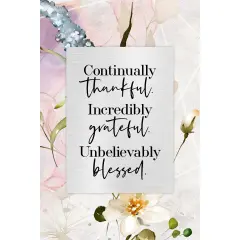 Dexsa Continually Thankful Wood Plaque with Easel and Wall Hanger 6"x9"