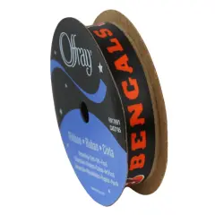 Bengals Printed Ribbon 5/8-inch Width, 9 Foot Spool