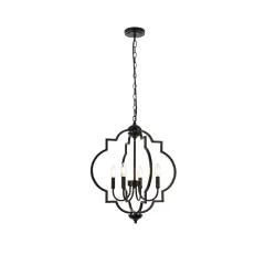 Sandara 4 lights pendant in black