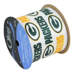 Packers Printed Ribbon 2-1/2-Inch Width, 9 Foot Spool