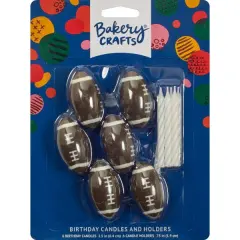 Football Candle Holder, 6pc