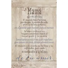 Dexsa Mam&aacute; El Mundo - Mom - Inspirational Saying in Spanish 6x9 Wood Plaque with Easel and Wall Hanger