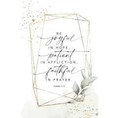 Dexsa Be Joyful In Hope Wood Plaque with Easel and Hanger 6 inches x 9 inches