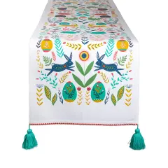 DII Easter Folk Garden Embellished Table Runner