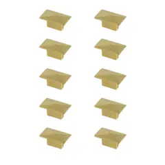 Perry 2" Brushed Gold Rectangle Knob Multipack (Set of 10)