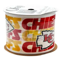 Chiefs Printed Ribbon 2.5"-Inch Width, 15 Foot Spool