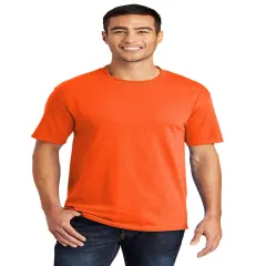 Port & Company&reg; Core Blend Crew Neck Short Sleeve Tee Safety orange