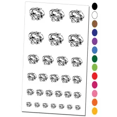 Elegant Swimming Koi Fish Swirls Temporary Tattoo Water Resistant Fake Body Art Set Collection White