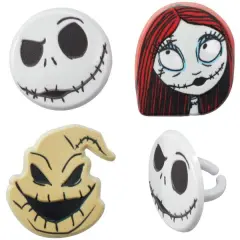 The Nightmare Before Christmas Jack, Sally, and Oogie Boogie Cupcake Rings, 12ct