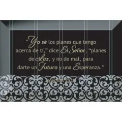 Dexsa Yo S&eacute; Los Planes Que - For I know the Plans - Inspirational Saying in Spanish 4"x6" Glass Plaque with Easel