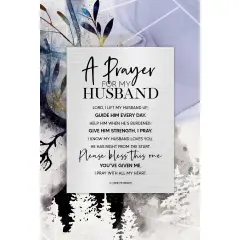 Dexsa Prayer For My Husband Wood Plaque with Easel and Wall Hanger 6"x9"