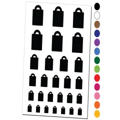 Grocery Tote Bag Purse Solid Temporary Tattoo Water Resistant Fake Body Art Set Collection White