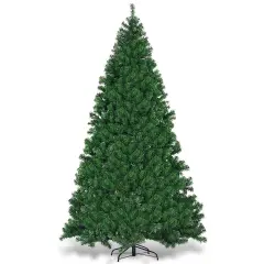 9 Feet Pre-Lit PVC Artificial Christmas Tree with 700 LED Lights and 2028 Branch Tips