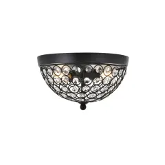 Taye 2 light Matte Black Flush Mount