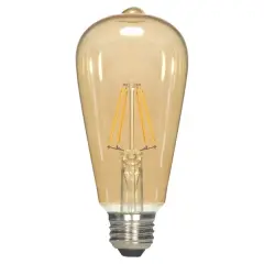 Antique Filament LED 2.5W 2000K ST19 E26 Dimmable Transparent Amber Bulb