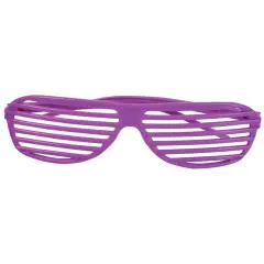 80's Neon Purple Shutter Shade Toy Sunglasses Party Favors Costume Accessory