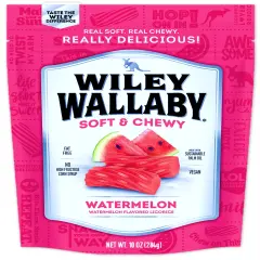 Watermelon Gourmet Australian Style Soft & Chewy Licorice Candy Twists - 10 oz (Case of 10)