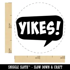 Yikes Callout Speech Bubble Self-Inking Rubber Stamp for Stamping Crafting Planners Orange