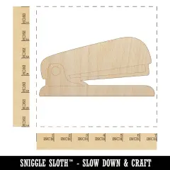 Stapler Office Supplies Unfinished Wood Shape Piece Cutout for DIY Craft Projects