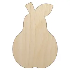 Pear Fruit Solid Unfinished Wood Shape Piece Cutout for DIY Craft Projects