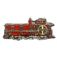 Santa Fe Caboose Railroad Pin 1"