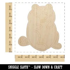 Wary Beaver Doodle Unfinished Wood Shape Piece Cutout for DIY Craft Projects