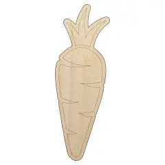 Carrot Vegetable Unfinished Wood Shape Piece Cutout for DIY Craft Projects