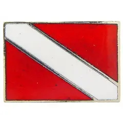 Scuba Diving Flag Pin 1"