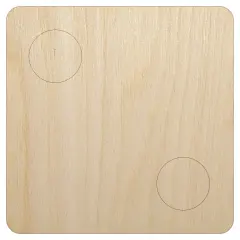 Two 2 Dice Die Unfinished Wood Shape Piece Cutout for DIY Craft Projects