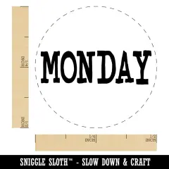 Monday Text Self-Inking Rubber Stamp for Stamping Crafting Planners UV