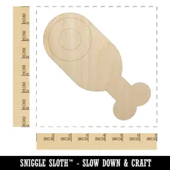 Leg of Lamb Beef Ham Meat Unfinished Wood Shape Piece Cutout for DIY Craft Projects