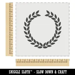 Wreath Laurel Branch Circle Frame Wall Cookie DIY Craft Reusable Stencil