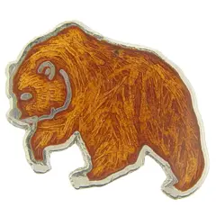 Grizzly Bear Pin 1"