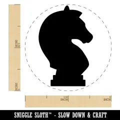 Chess Knight Piece Self-Inking Rubber Stamp Ink Stamper for Stamping Crafting Planners Red