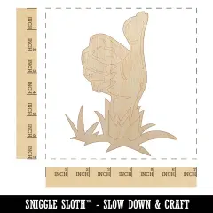 Zombie Hand Thumbs Up Halloween Good Job Unfinished Wood Shape Piece Cutout for DIY Craft Projects